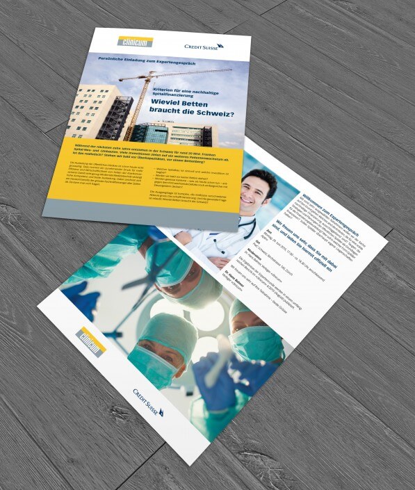 Einladung Expertenrunde Credit Suisse und clinicum