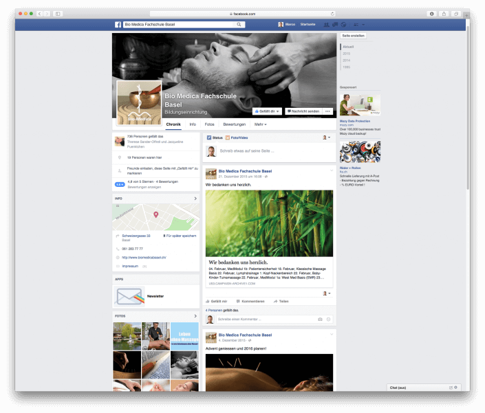 Bio-Medica Fachschule Facebook-Seite