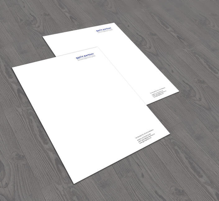 Gysin Partner Baumanagement Briefpapier