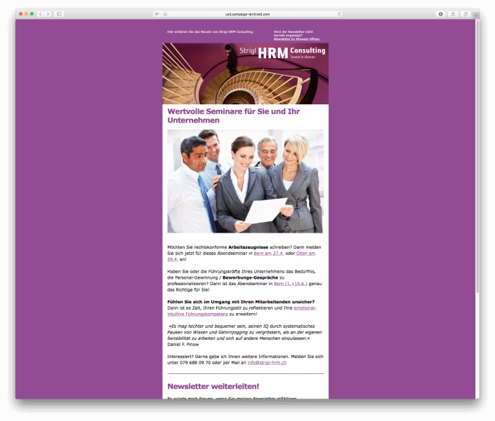 Strigl HRM Newsletter