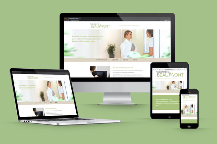Fachaerzte-Beaumont.ch Webseite
